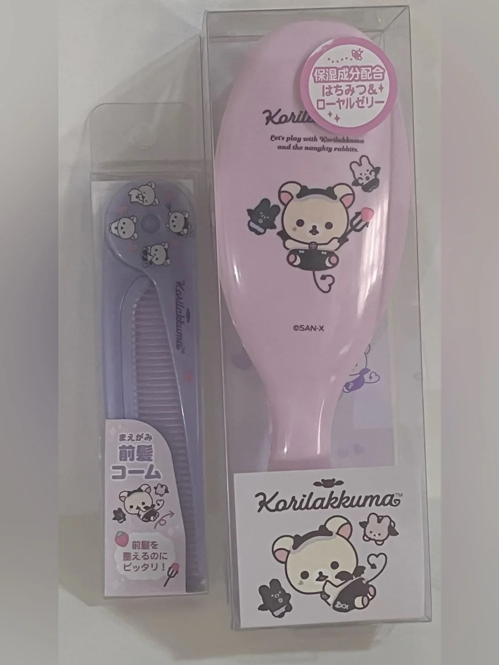 Rilakkuma “Little Devil” Series Brush and Foldable Comb Set